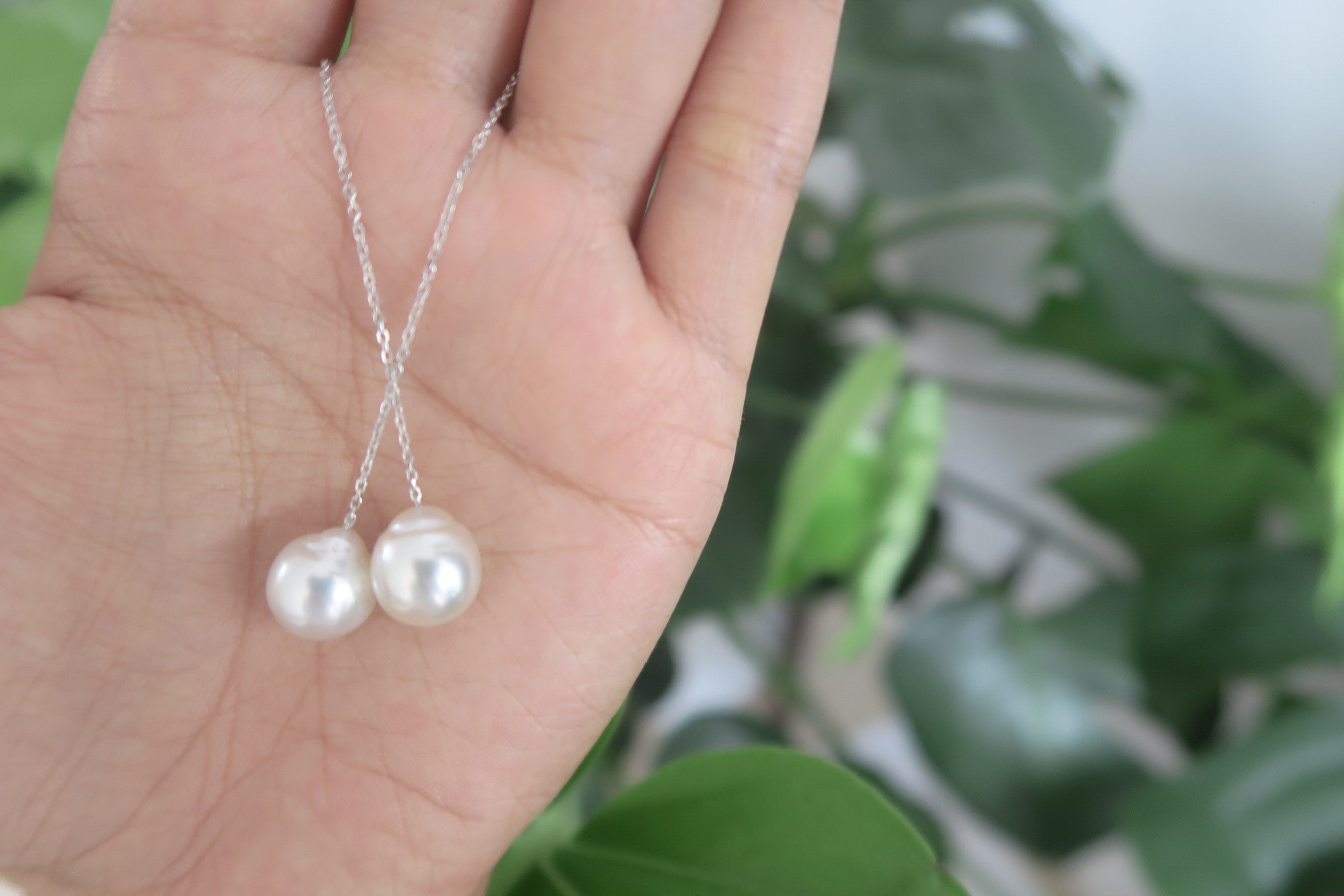 Hanging Baroque Pearl Earrings